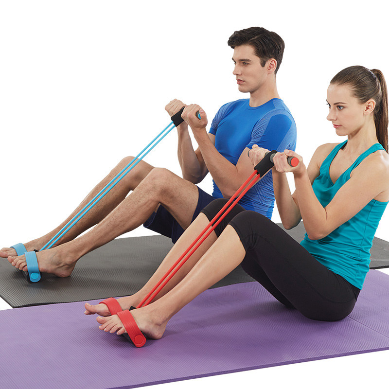 脚蹬拉力绳仰卧起坐拉力器家用运动女辅助瘦腰瘦减肚子训练器 新升级
