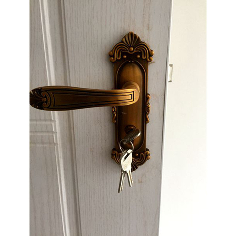 神州行EASYOWN 欧派木门 HAS-007 锁具 静音锁舌 卧室门锁 黄古铜 图片色35-50mm通用型带钥匙青古铜