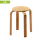 塑料凳子家用时尚简约创意加厚实木小圆凳子餐桌高凳板凳 A款-木纹