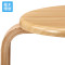 塑料凳子家用时尚简约创意加厚实木小圆凳子餐桌高凳板凳 A款-黑色