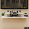 新款创意创意墙上电视机顶盒架置物架客厅路由器收纳盒壁挂卧室隔板 B款白色