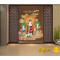 无缝3d立体大型壁画客厅玄关佛堂墙壁纸佛教佛像西方三圣接引图_5 高档无缝真丝布（整幅）