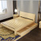 实木床厂家直销实木双人床1.8米卧室松木床1.5米简约儿童单人床 1.2*2.0m标准床+1个床头柜