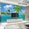 定制3D立体卧室客厅沙电视背景墙纸壁画地中海海滩风景无缝墙布_2_1 高档进口油画布（整幅)