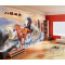 无缝墙纸3D壁画中式客厅沙电视背景墙防水壁纸油画八骏图马墙布 无缝无纺布（整张/平方）