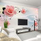 无缝定制壁画墙纸卧室沙客厅3d立体玫瑰花朵电视背景墙壁纸墙布 无缝无纺布（整张/平方）