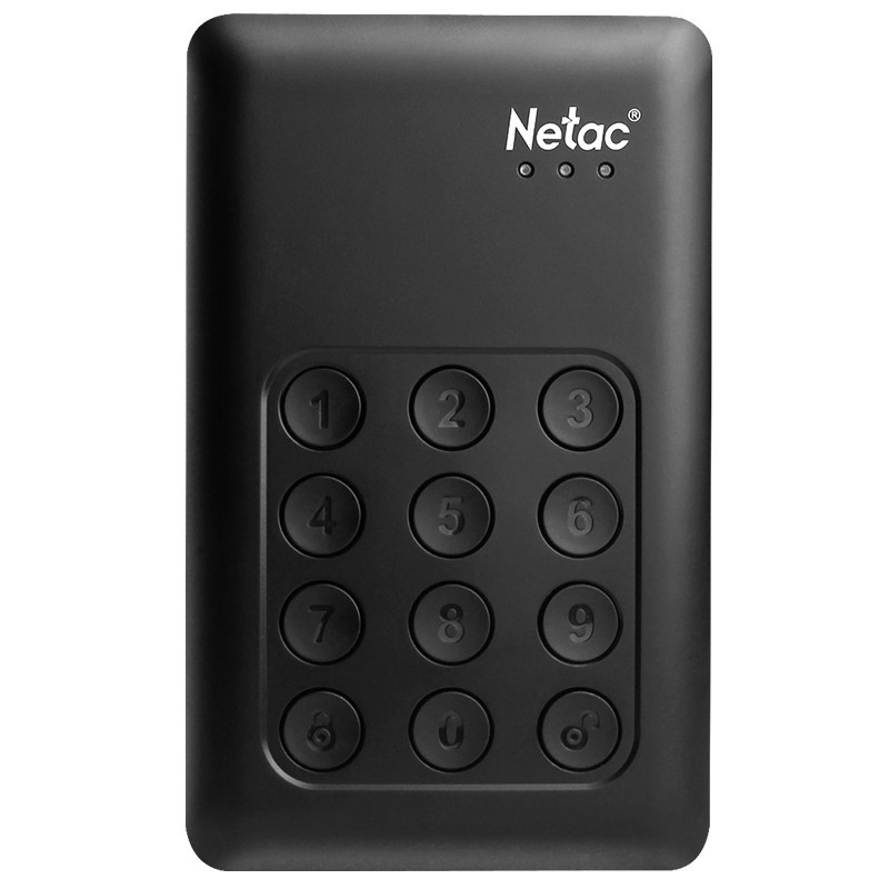 朗科(Netac)移动硬盘2TB K390 高速USB3.0 数字按键硬件加密移动硬盘2t