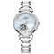 劳士顿(ROSDN)手表自动机械镂空时尚钟表陶瓷女士手表2099 2099L全金金面钢带女款