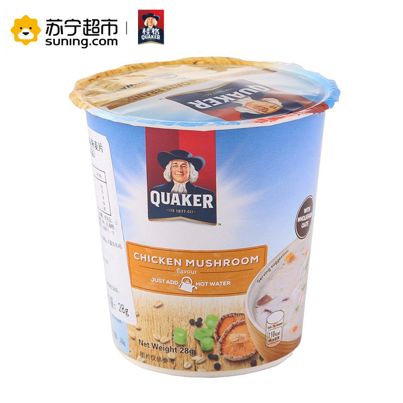 马来西亚QUAKER桂格鸡肉蘑菇风味燕麦片28g(克)