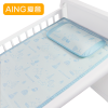 AING爱音婴幼儿冰丝床席套装 旺旺庄园（蓝色）床席120*60CM+枕头25*45CM