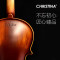 Christina克莉丝蒂娜V02小提琴初学者入门手工实木儿童成人专业级乐器 3/4仿古哑光身高140CM以上