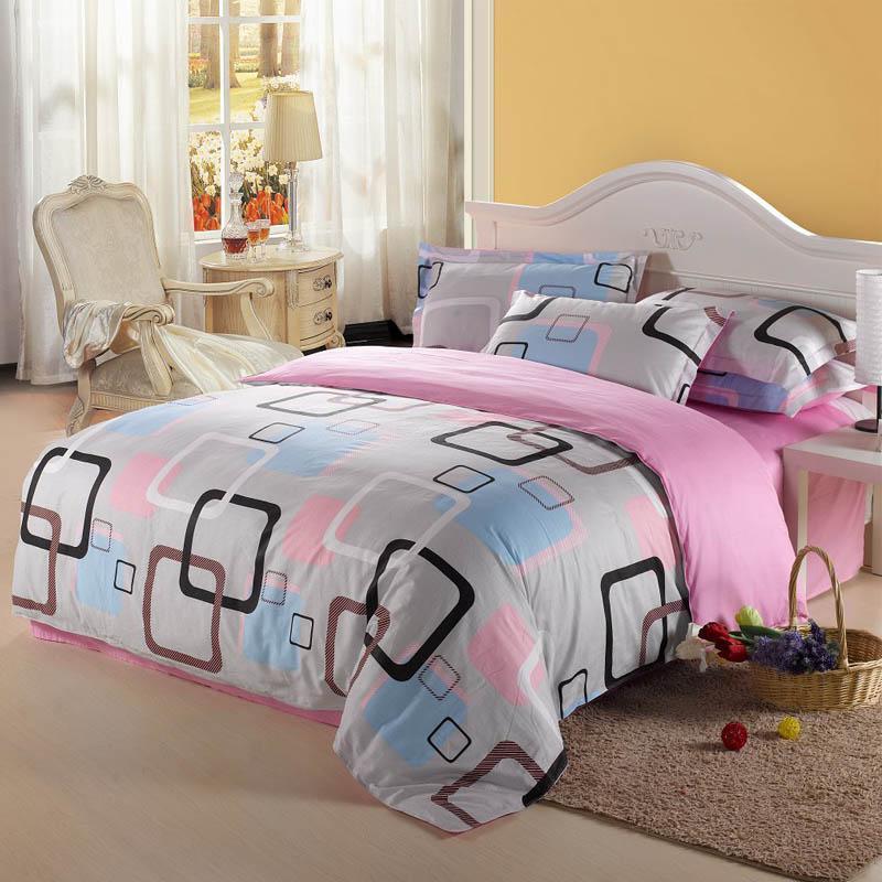 洁帛 斜纹全棉印花四件套 枕套床单双人被套被罩 床上用品 2.0*2.3m 格调心情