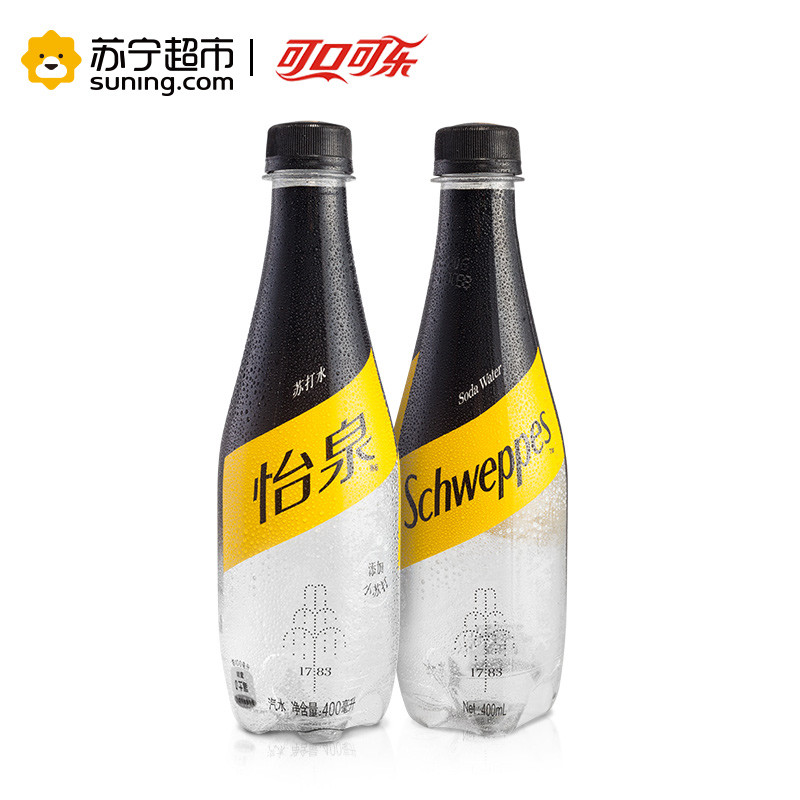 可口可乐 怡泉 schweppes c 柠檬味 汽水饮料 含维生素c 400ml*12瓶