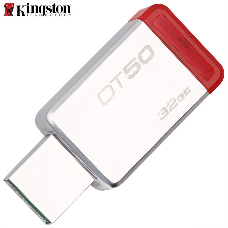 【精选】金士顿（Kingston）USB3.1 32GB 金属U盘 DT50 高速车载U盘 32GB 红色