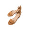 热风夏季新款小清新条带女士凉鞋粗跟休闲纯色凉鞋H52W8606 08杏色 38
