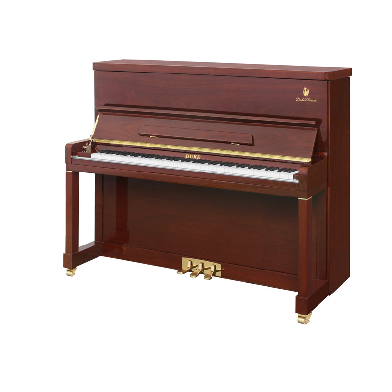 公爵钢琴W23 中级钢琴 家庭教学院校采购 123cm立式黑色亮光 栗色