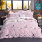 南极人(NanJiren)家纺 生态磨毛全棉四件套纯棉床品套件 床上用品被套床单 1.5-1.8米床通用（被套200x230cm） 菠萝蜜