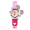 迪士尼(DISNEY)手表 可爱镶钻米奇头紫色女孩夜光石英儿童手表DC-54016