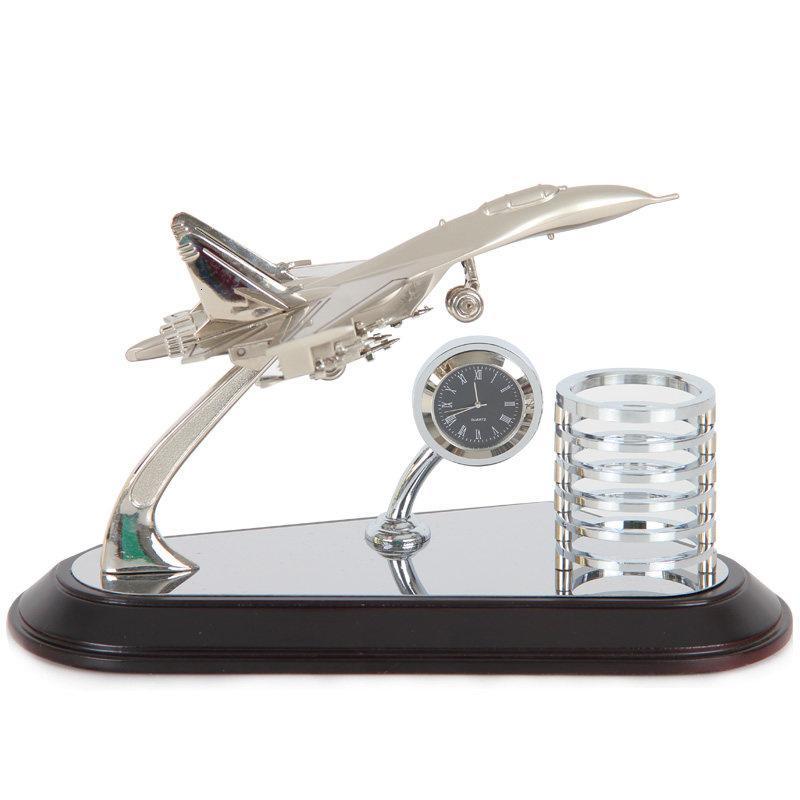 飞机模型合金送领导办公桌摆件礼物简约现代笔筒创意礼品摆件_1_1 飞机模型2039