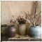 手工粗陶陶罐陶坛子花器花瓶做旧仿古软装家居摆件干花软装饰品*y_1_9 1号绿灰色