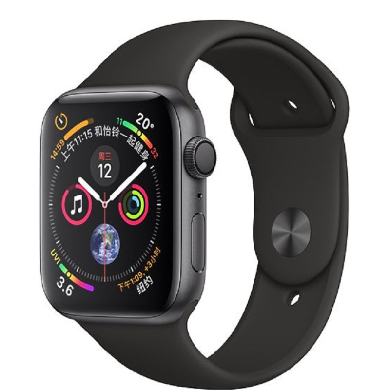 Apple Watch Series4 智能手表 GPS 40毫米 深空灰色铝金属表壳搭配黑色运动型表带