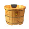 【高端】香柏木泡澡木桶加厚家用圆形沐浴桶实木质洗澡桶浴盆 直径900*高700