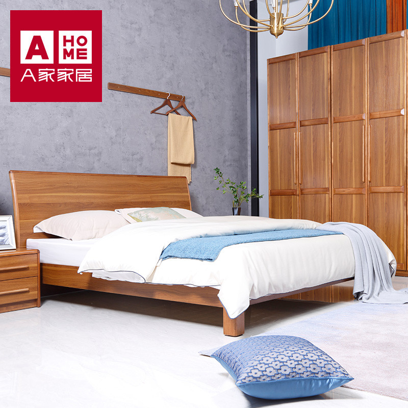 A家家具 C003 床 1.8米高箱床+床垫+2床头柜