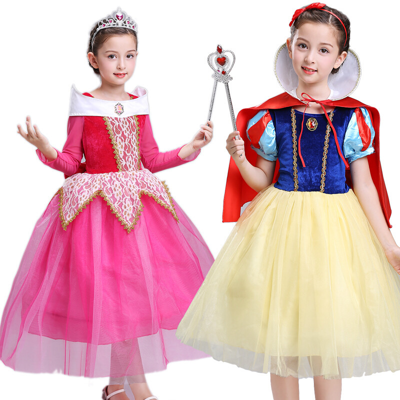 万圣节儿童服装女童白雪公主裙精灵礼服裙cosplay衣服 150cm 白雪公主裙