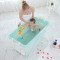 新款婴儿家用塑料游泳桶宝宝泡澡桶大号儿童折叠浴桶洗澡桶 绿色修身款【儿童成人两用】
