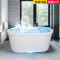浴缸家用卫生间亚克力独立式小户型彩色水疗浴缸1.2-1.5米 蓝色 ≈1.2m