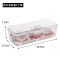 3个装带扣厨房分类沥水保鲜盒塑料冰箱冷藏冷冻储藏盒食物收纳盒_4 透明4个装