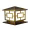 太阳能中字柱头灯中式方形大灯柱子灯户外庭院围墙灯柱灯_3 25cm加厚古铜色(市电款)