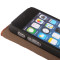 iCoverCase苹果5s手机壳手机套真皮适用于iphone5s/SE 红色--赠送钢化膜+透明壳