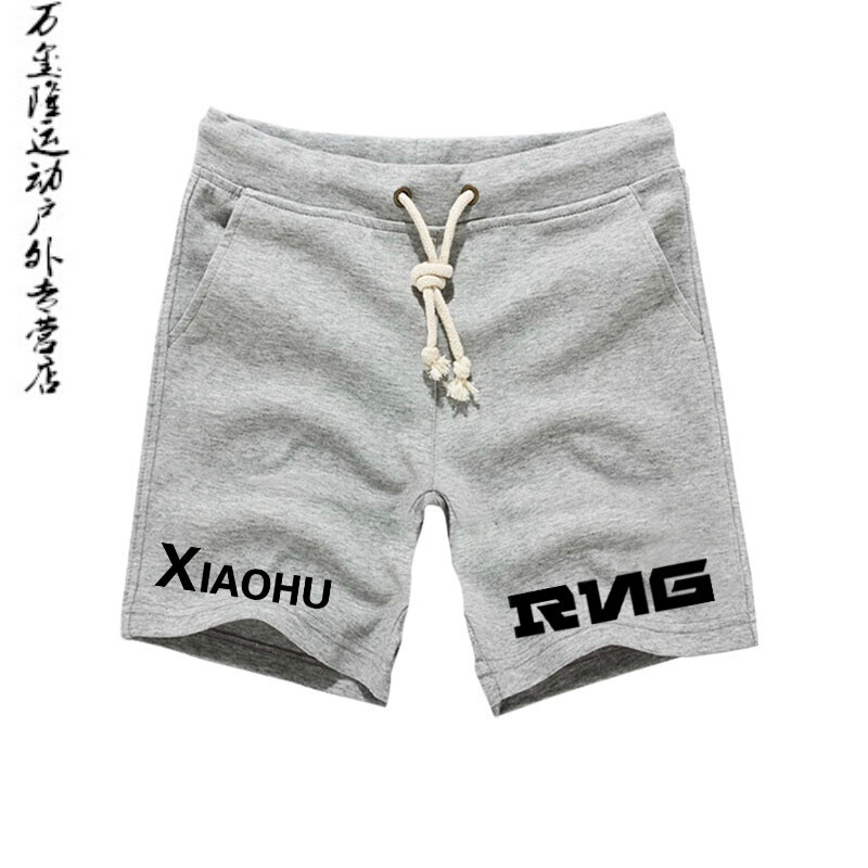 LOL周边衣服RNG战队短裤夏季五分裤男休闲潮_1 XL 图3灰