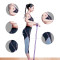 闪电客瑜伽垫初学者健身垫三件套瑜伽球套装女训练装备用品加厚瑜珈垫子 粉（瑜伽垫+拉力器）