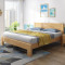 一米色彩 现代简约主卧全实木床北欧1.5米1.8米原木双人床卧室家具经济型 1.8M单床+1床垫+1床头柜
