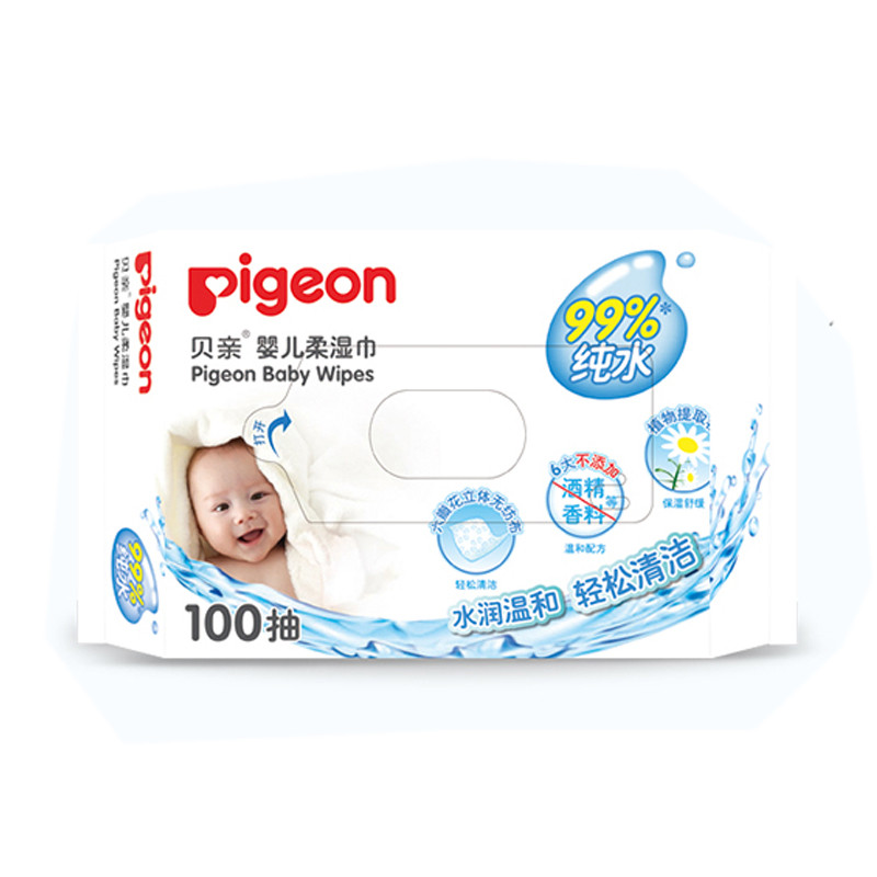贝亲(pigeon) 婴儿柔湿巾100片装 3连包 pl346