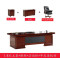 鑫金虎 老板桌油漆贴木皮班台经理桌椅组合 2.4m活动柜+侧柜+老板椅
