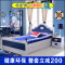 地中海儿童床男孩单人床1.5米 青少年卧室家具套房组合蓝色小孩床 1500mm*2000mm_三_衣柜_带