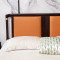 乐米拉(LeMiLa)新中式全实木床现代简约1.8米双人床软靠1.5M橡木主卧婚床木质大床紫檀色 1.8*2米+床垫