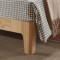 一米色彩 北欧实木床现代简约原木1.8米橡胶木双人床带软靠气压高箱1.5M主卧室 1.2M实木床+床垫