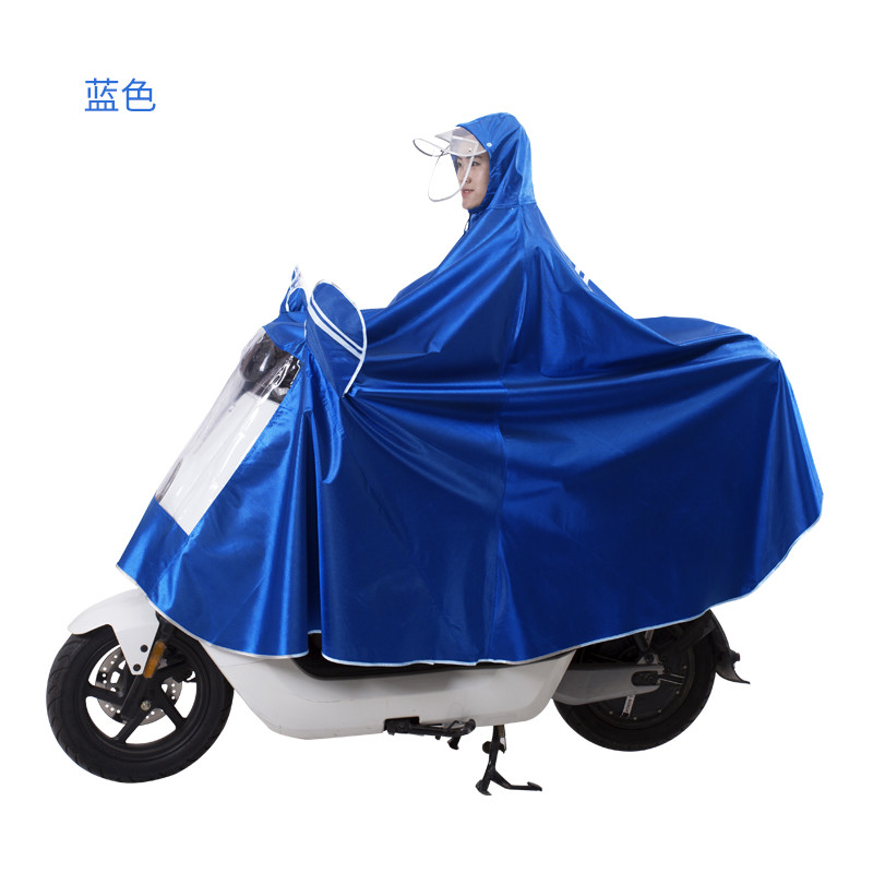 电动车雨衣雨披摩托车加大加厚成人男女士雨衣单人电瓶车骑行雨衣_2 蓝色