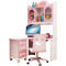 莱柯檑 书桌儿童书柜组合粉色书桌书架转角学习桌拐角电脑桌男女孩直角写字台 直接书桌