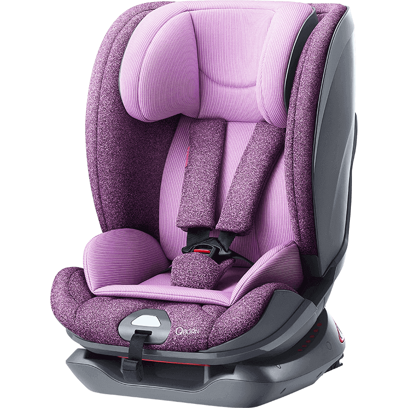 QBORN儿童安全座椅（小米生态链企业）汽车用isofix 9个月-12岁宝宝可坐可躺 浪漫紫