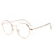 新款通用金属多边形眼镜架轻巧时尚学生眼镜框猫耳可爱平光镜1807 黑色