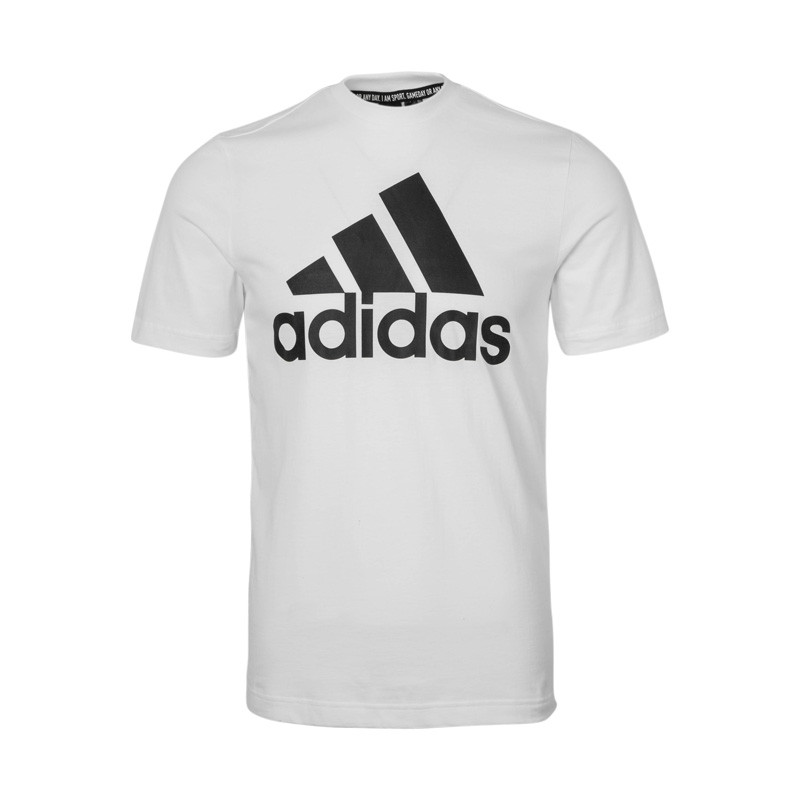 ADIDAS阿迪达斯 春季新款 男子logo印运动休闲T恤 跑步训练圆领短袖上衣 DT9929 DT9929白色 M