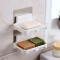 免打孔肥皂盒卫生间沥水创意壁挂香皂架浴室置物架吸盘肥皂架皂盒 毛巾杆3个装颜色随机