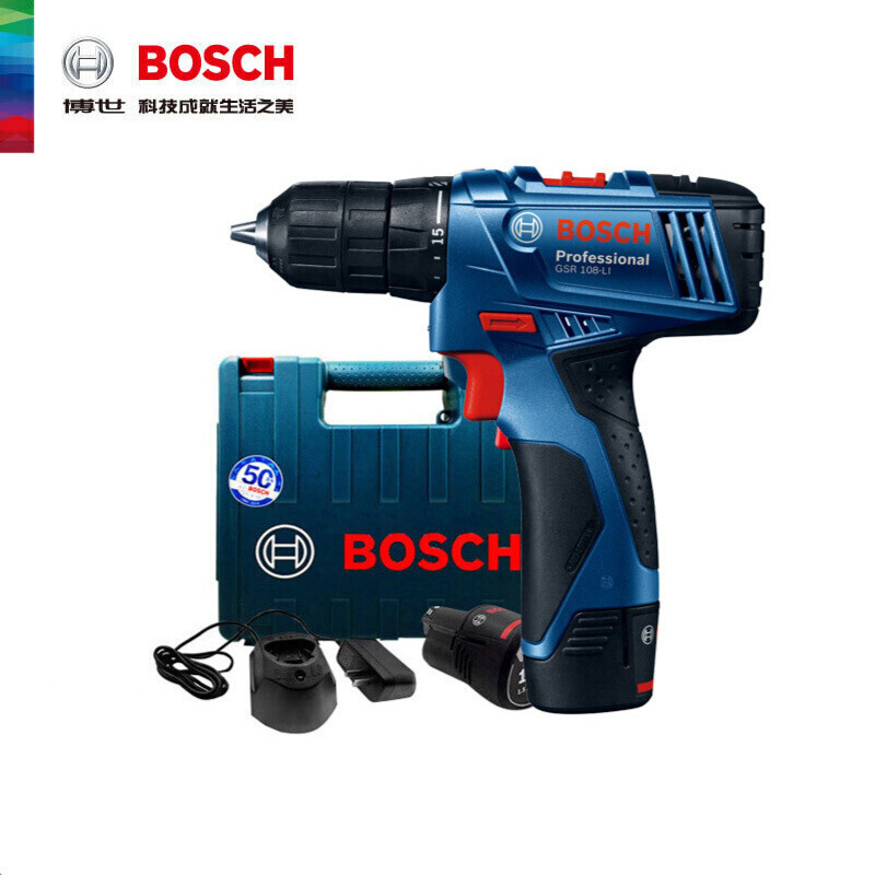 博世（BOSCH）GSR108-LI锂电充电式起子机手电钻电动工具开孔家用手钻螺丝刀 单电版