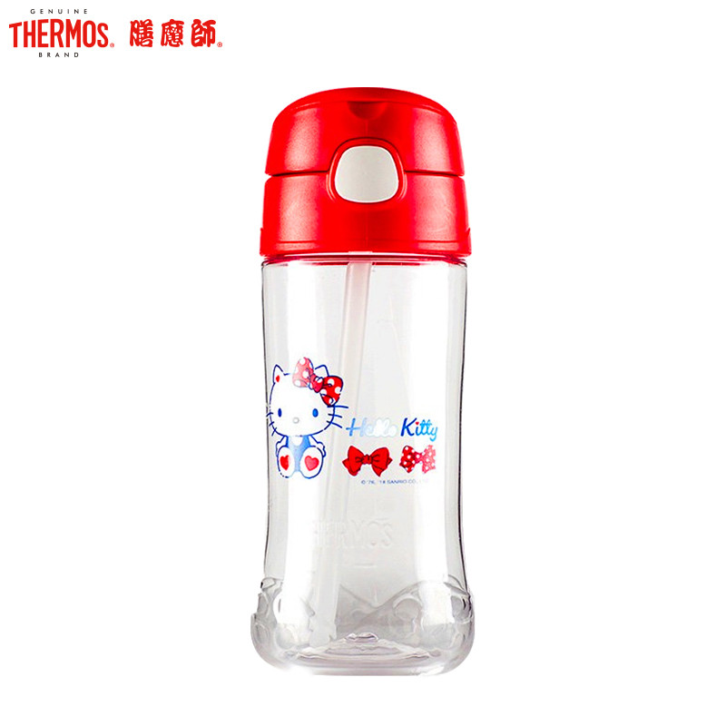 膳魔师(Thermos)萌趣KT系列膳魔師Tritan塑料杯F4011T吸管杯 450ML家用/旅行/通用可爱卡通吸管杯