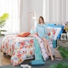 富安娜(FUANNA)家纺 纯棉四件套全棉其他床品套件床上用品床单被套 蓝色 1.2m床三件套(被套为152*210cm)